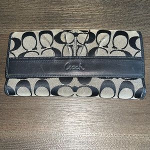 Gray/black coach wallet